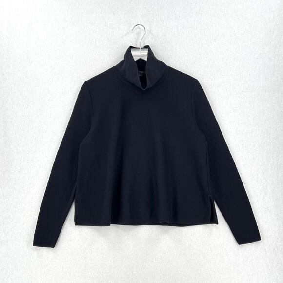 COS A-line Roll Neck Sweater Womens Small Merino Wool Swing Loose Long Sleeve - Picture 1 of 8